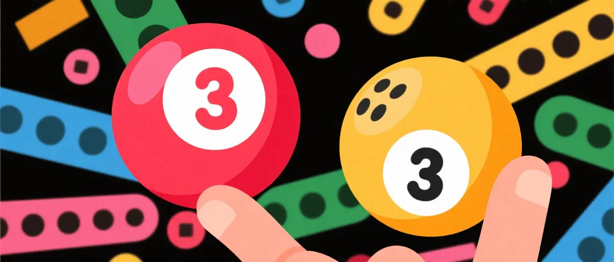 抽奖球与号码的插画